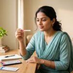 Woman_examining_ovulation_test